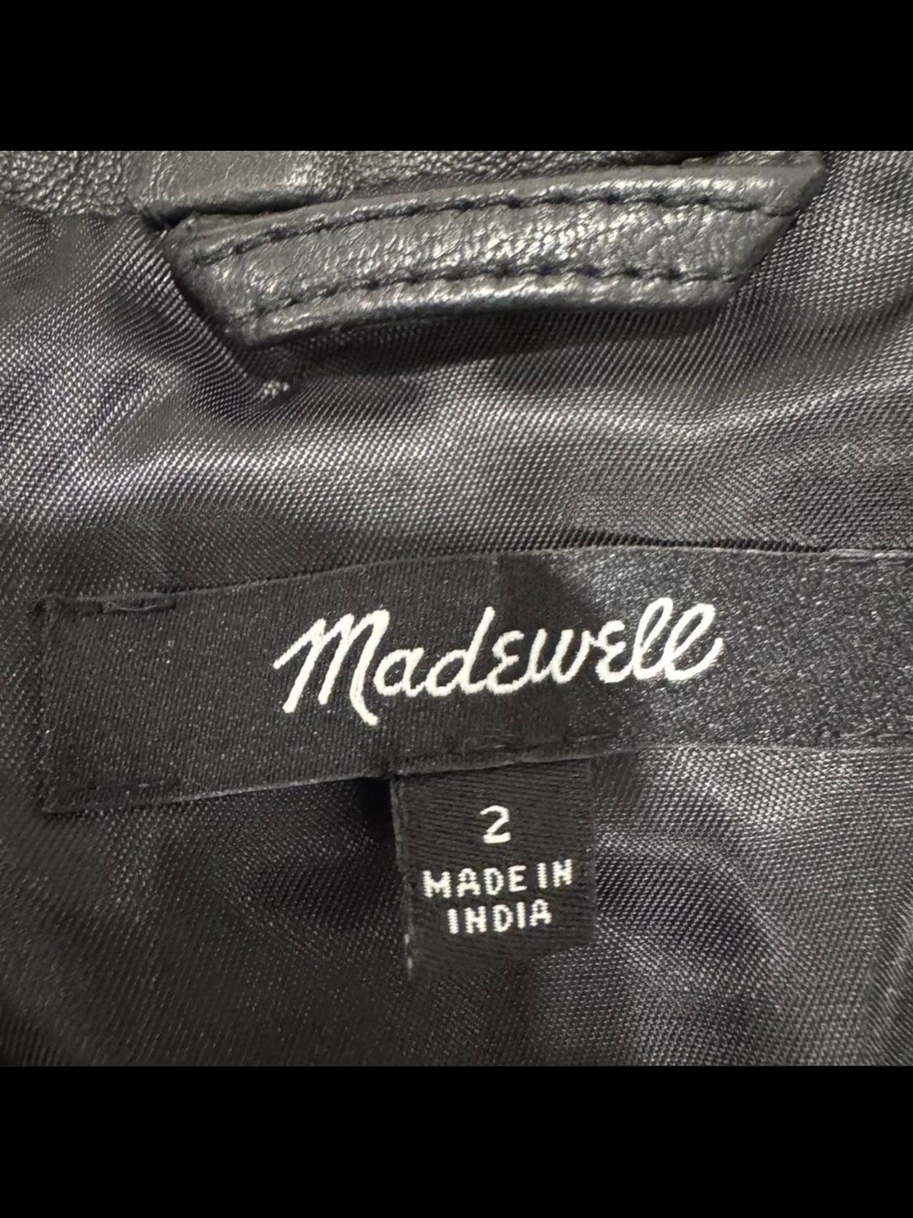 Madewell Black Leather Button Vest NM538 Size 2 - Picture 5 of 9